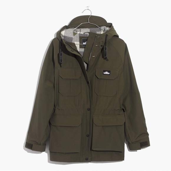 Madewell Jackets & Blazers - Madewell x Penfield • Kasson Flannel Lined Rain Field Cargo Jacket Olive Green S